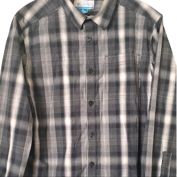 2/$30🌻Columbia: Men’s Plaid Long Sleeved Button Down Shirt - Picture 2 of 8